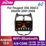 JIUYIN Car Radio For Peugeot 206 206CC 206SW