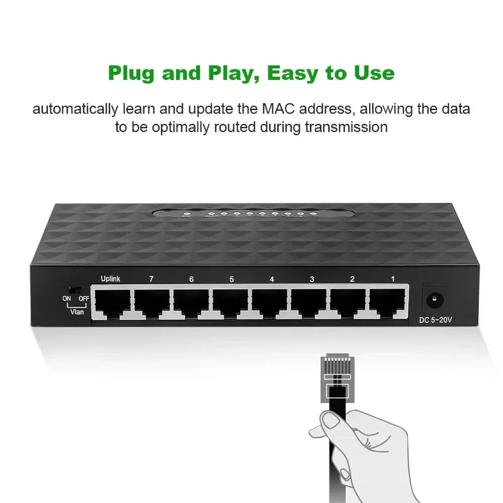 5 8 Port 1000Mbps Gigabit Network Switch Ethernet