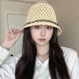 Fisherman's Hat Summer Fashion Ladies Paper Straw Bucket