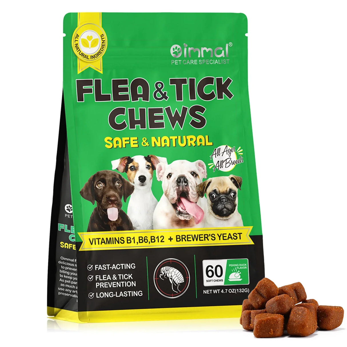 Flea and Tick Prevention for Dogs Chewables Natural