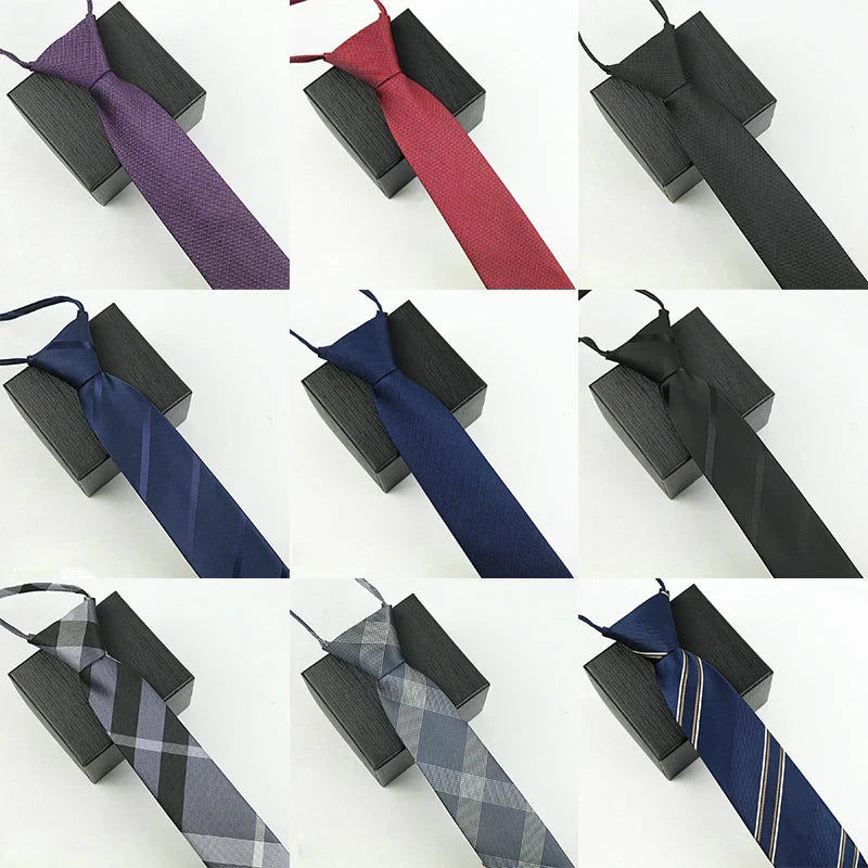 New Suit Business Zipper Tie for Man 48*7cm