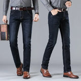 Autumn and Winter Stretch Men's Jeans Men's Style Straight and Versatile Denim Long Pants