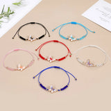 12pcs/lot Acrylic Crystal Bead Chain Butterfly Pendant Bracelet