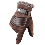 Touch Screen Winter Warm Men's Gloves Genuine Leather