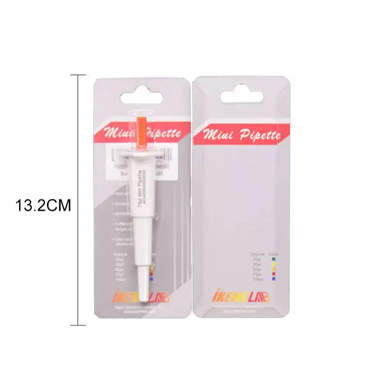 IKEME 2pcs Laboratory Mini Pipette 10-200ul Fixed Volumn