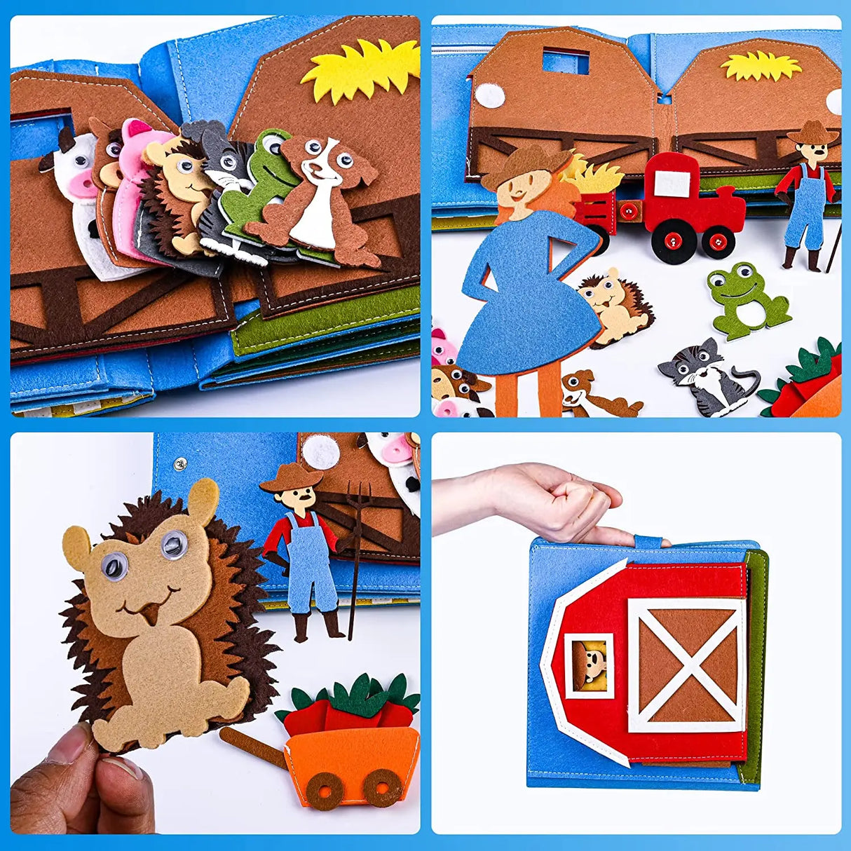 3D Montessori Storytelling Cloth Book Felt Busy Board