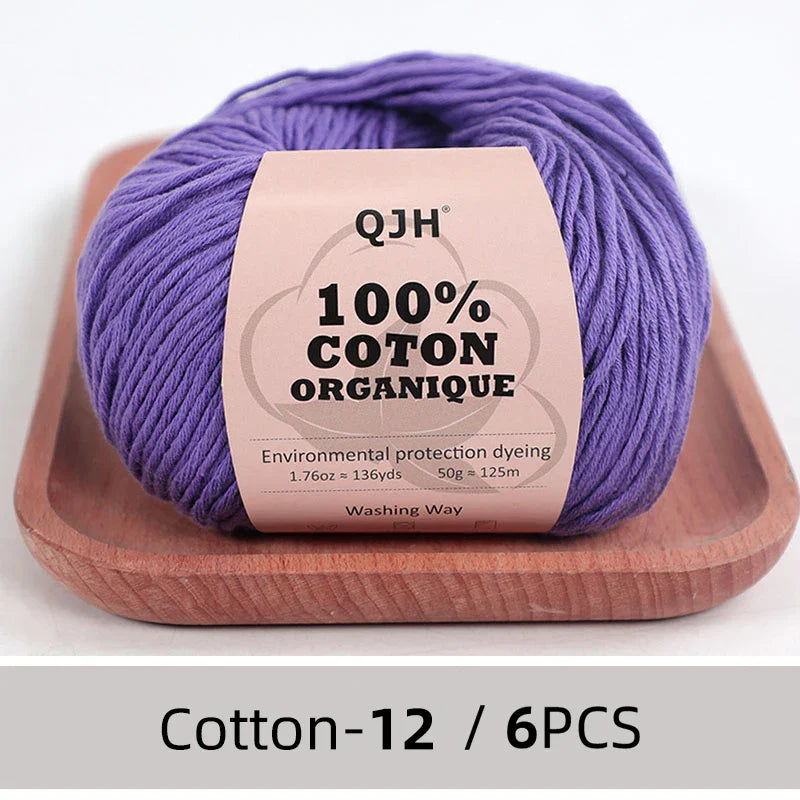 QJH 100% Cotton Yarn, Cotton Baby Sport Weight