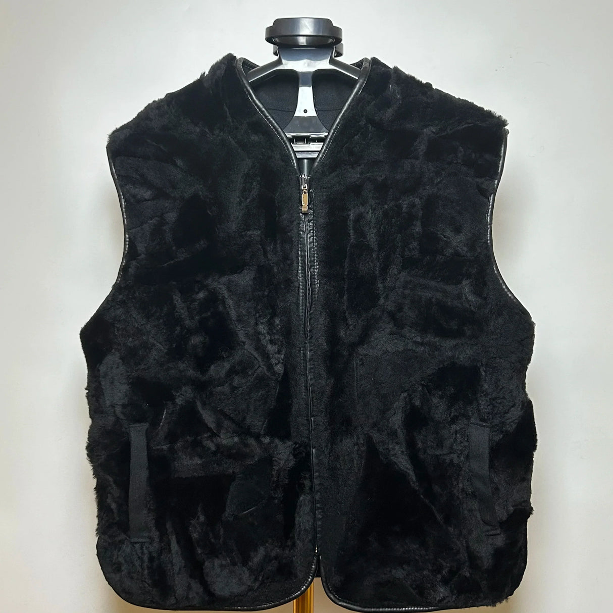 Natural Sheep fur One Fur Vest Parka Waistcoat