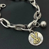 100% Solid 925 Sterling Silver Hiphop Thick Round