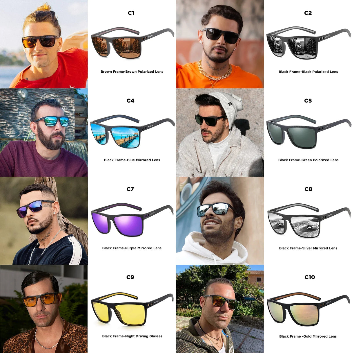 ZENOTTIC Fashion Polarized Sunglasses Shade for Women Men