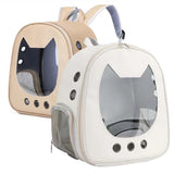 Cat Carrier Bag PU Portable Travel Outdoor Backpack