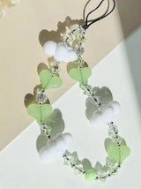 Colorful Crystal Cell Phone Charm Strap Acrylic Heart