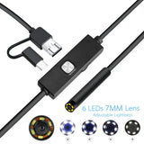 7mm Android Industrial Endoscope Camera IP67 Waterproof 3IN1
