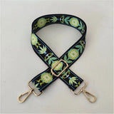 Fashion Bag Strap Adjustable Nylon Flowers Embroidered Colored