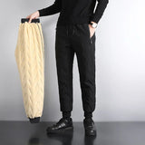 Fleece Cotton Plush Pants Men's Joggers Casual Winter