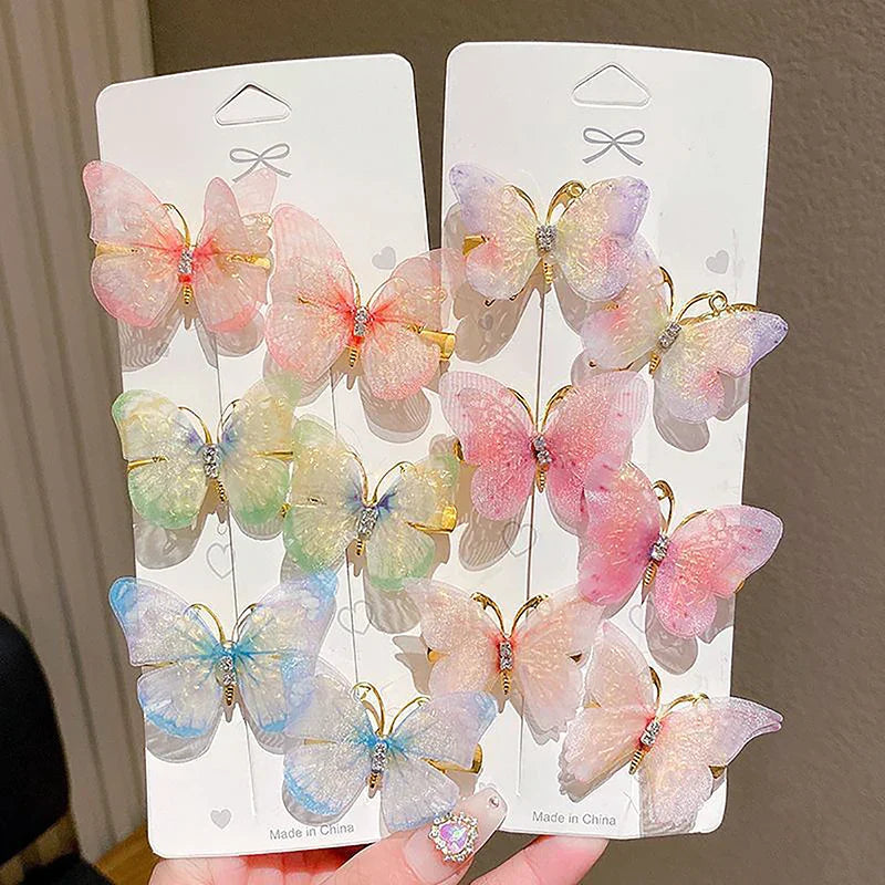 1pc Random Colorful Butterfly Hairpins Girl Hair Clips