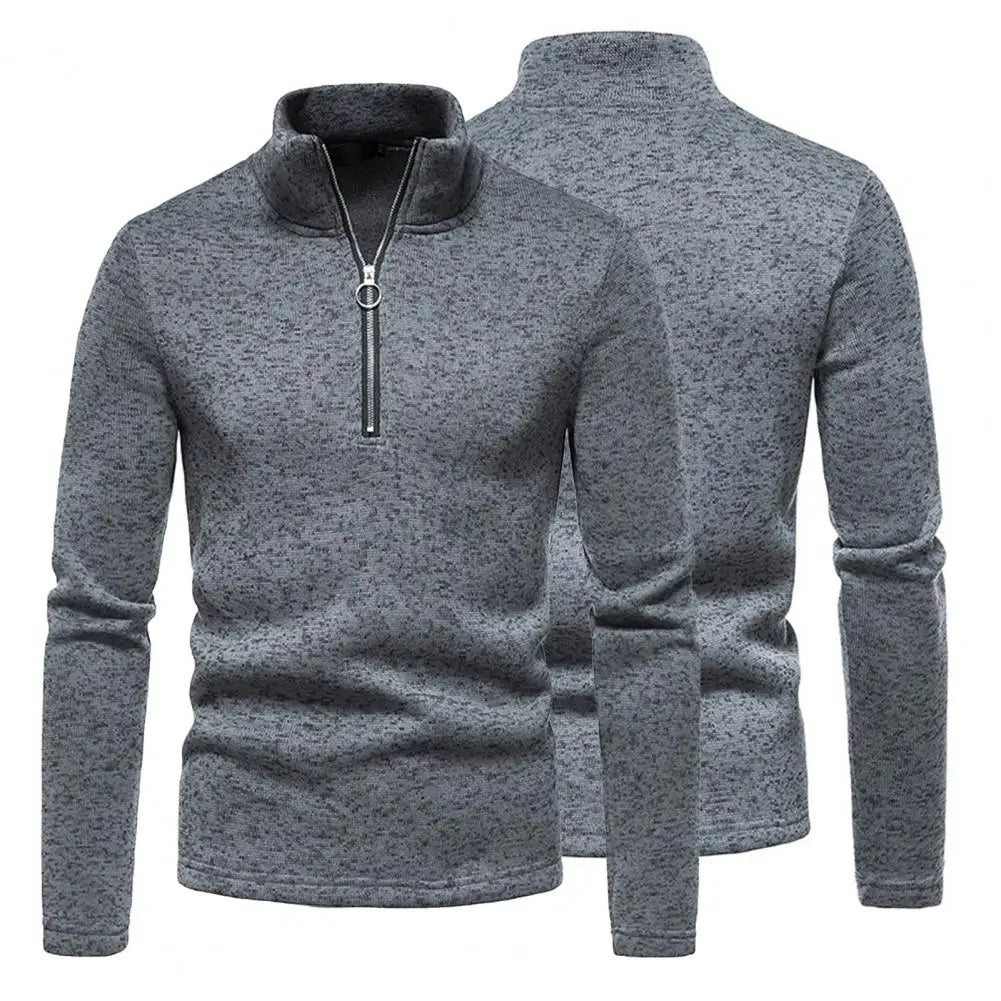 Warm Zipper Sweater Winter Jacket Solid Color High