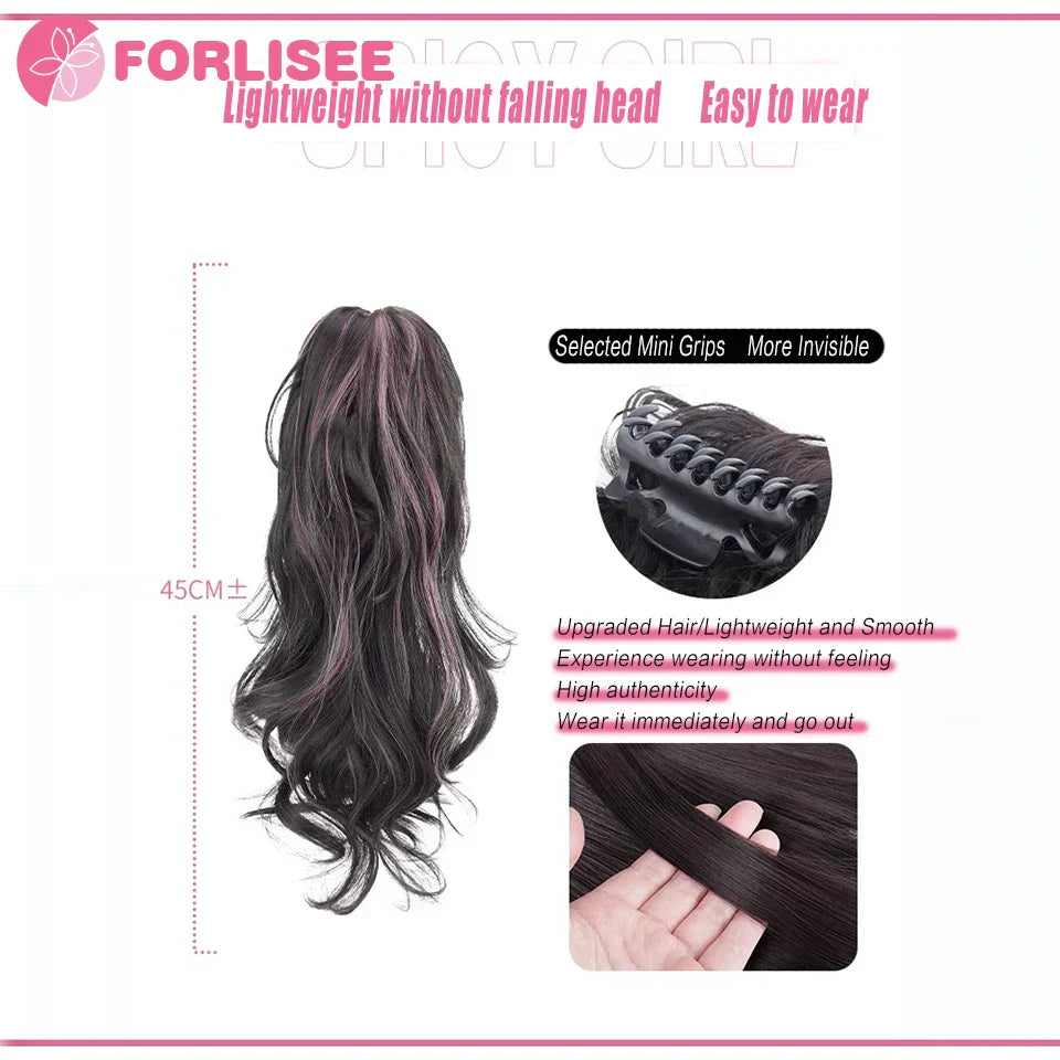 FOR Horsetail Wig Women's Long Hair Clasp Style