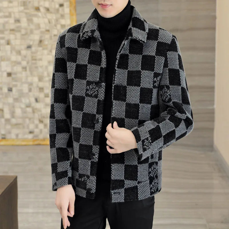 Autumn winter new mink velvet men's casual fashion