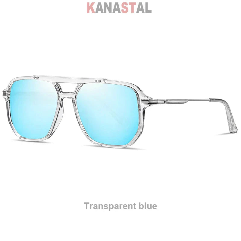 Men's Polarized Sunglasses UV400 TR Metal Colorful Square