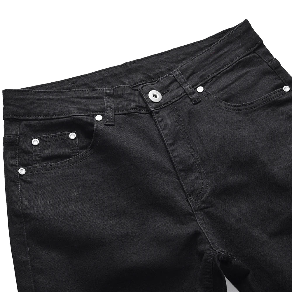 Skinny Jeans Mens Y2k Streetwear Summer Stretch Taper