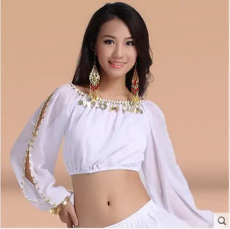 New arrival crystal cotton and mesh belly dance