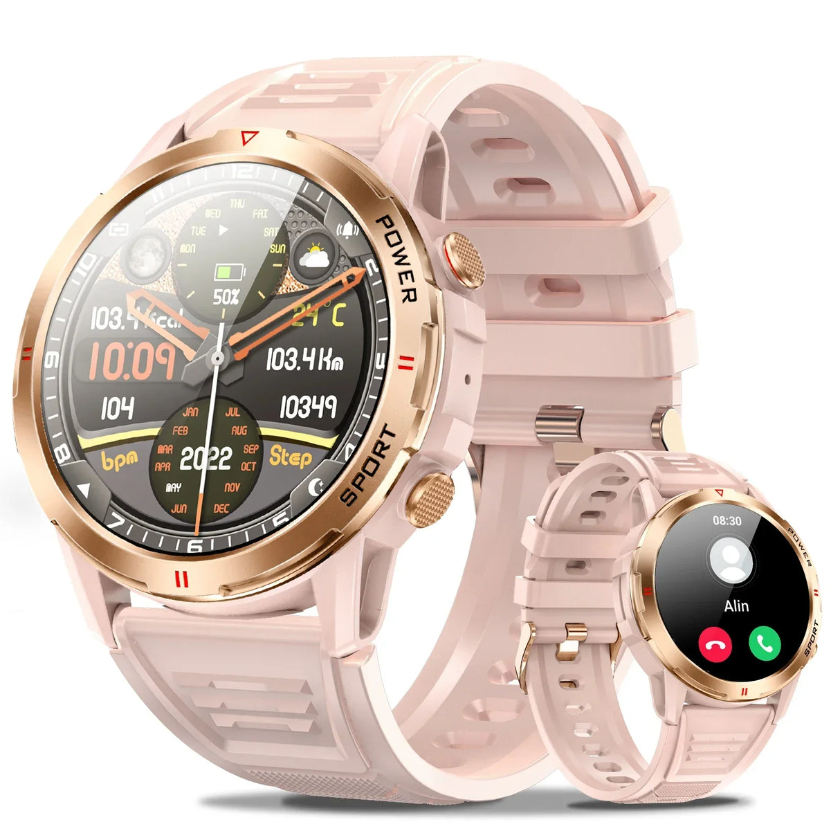 WEOFLY Smart Watch 1.43inch Large AMOLED Screen BlE5.2
