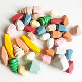 Rainbow Building Block Stacker Stone Shaped Stacking Balancing