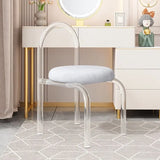 Crystal Makeup Chair Acrylic Furniture Casual Design Backrest