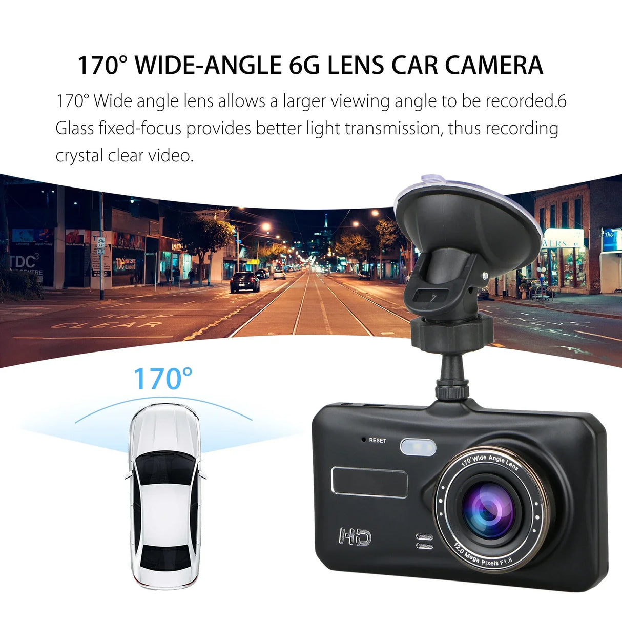 Dash Cam Front and Rear Camera CAR DVR