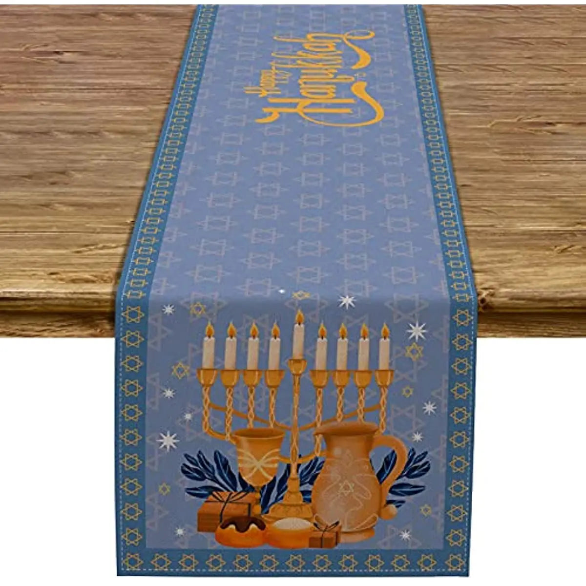Jewish Menorah Hanukkah Holiday Kitchen Dining Table Decoration