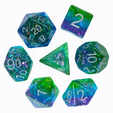 Cusdie 3 Layers Glitter Dice DND 7Pcs Resin