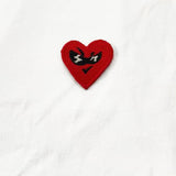 Men Women Spring Autumn Pants Heart Cartoon Embroidery