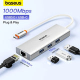 Baseus USB Hub With1000Mbps Ethernet Port 3* USB