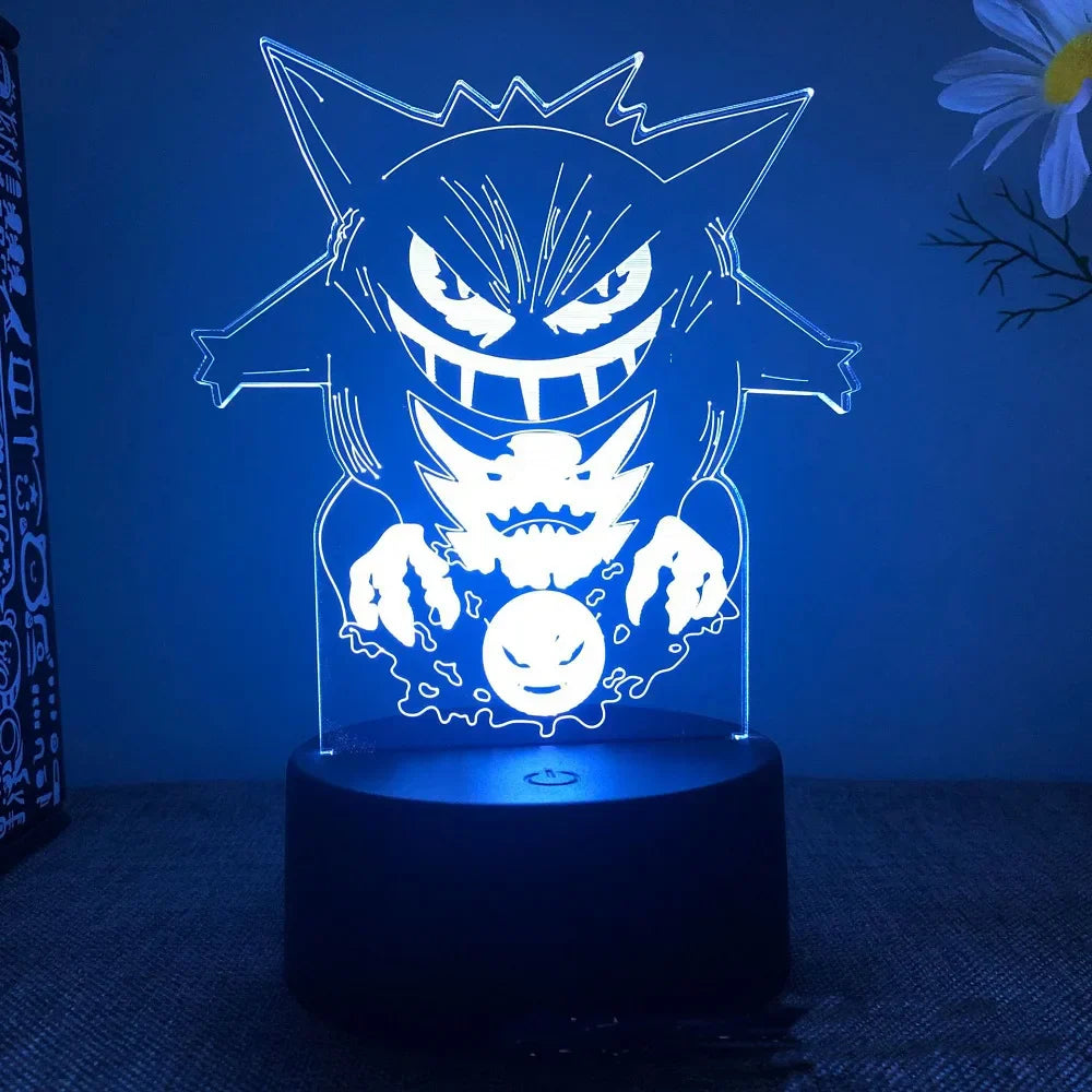 Pokemon Pikachu Charizard Anime Figures 3D Led Night