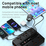 3000W 6 AC Outlets Power Strip 20W PD