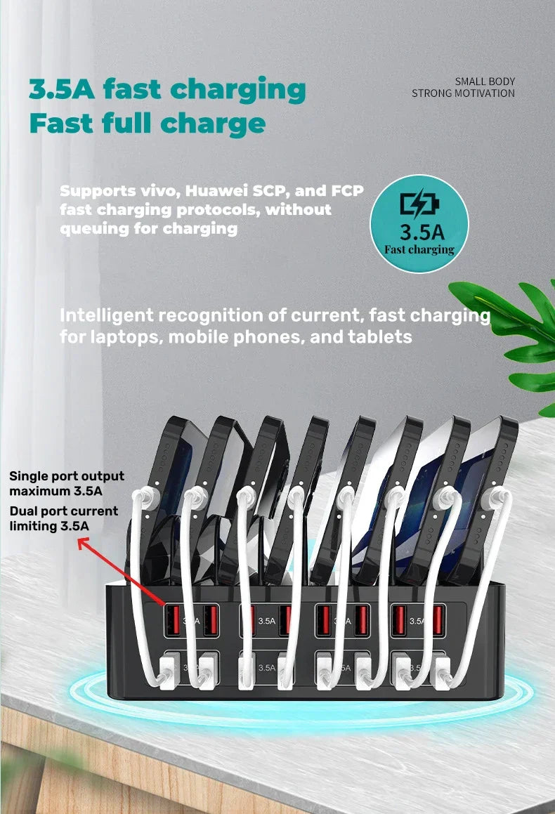 Multi port socket 16 port bracket charger HUB