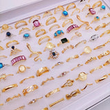 30PcsLot Vintage Rings for Women Gem Snake Spider