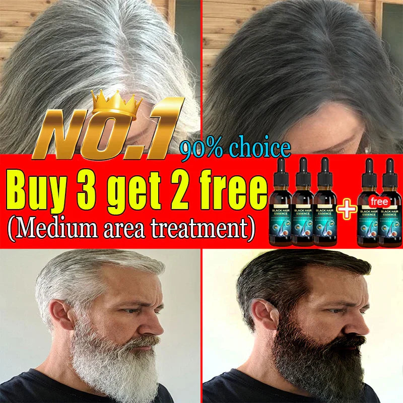 Anti-grey hair essence, restore natural hair color and