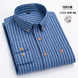 M~6XL Men's Shirt Long Sleeve Cotton Oxford Fashion