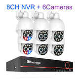 Techage 8CH PTZ 8MP Dual Lens PoE Security