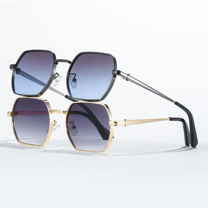 CATERSIDE Punk Polygon Classic Sunglasses Men Women Retro