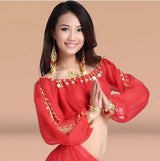 New arrival crystal cotton and mesh belly dance