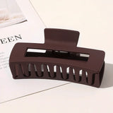 Simple Square Geometric Frosted Hair Claws Clamps Acetate