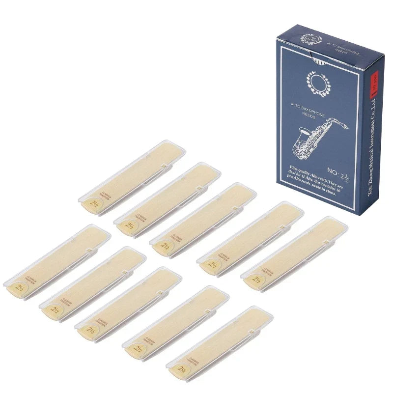 10Pcs Eb Alto Sax Reeds Hardness Strength 1.0