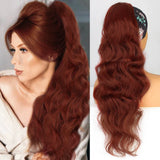 Vigorous Synthetic Long Body Wavy Drawstring Ponytail for