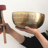 Nepal Large Tibetan Bowls Handmade Brass Singing Bowl