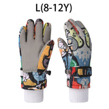 Fashion Children Ski Gloves Waterproof Kids Mittens