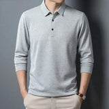 2024 New Polo Shirt Men Long Sleeve Business