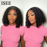 ISEE HAIR Mongolian Kinky Curly Bob Wig Lace